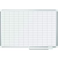 Bi-Office - Pizarra de Planificación Magnética New Generation- 90x60cm- Planning Con Cuadrículas 25x50 mm